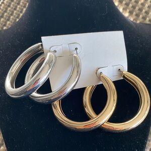Classic Hoop Earring Set – Gold and Silver
